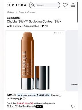 Clinique Chubby Stick Chubby Stick Sculpting Contour Stick - So Sunkissed